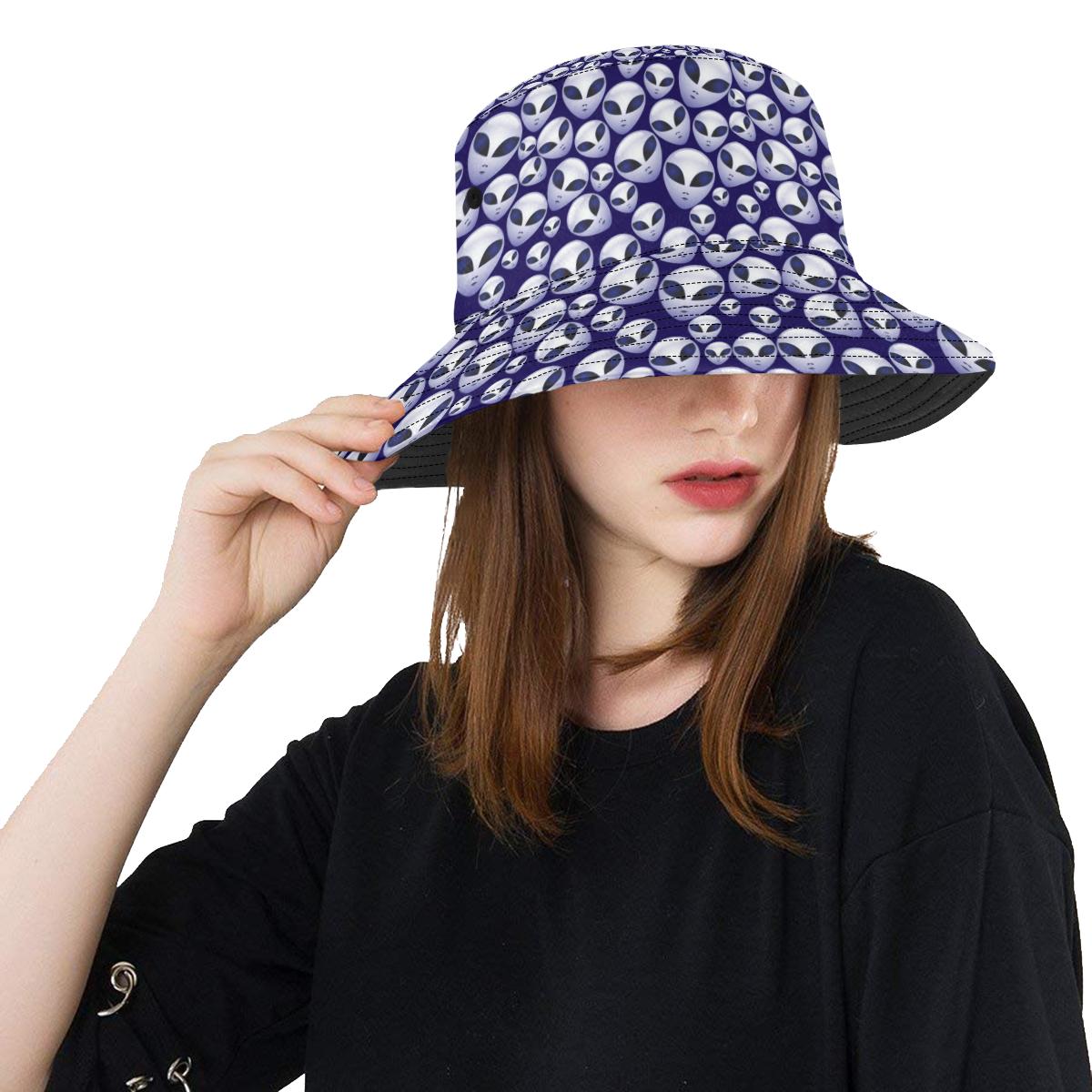 Alien Head Extraterrestrial Unisex Bucket Hat