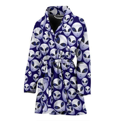 Alien Head Extraterrestrial Women Bath Robe-JTAMIGO.COM