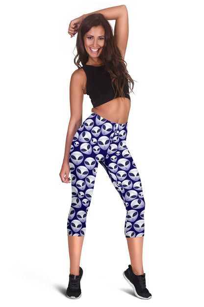 Alien Head Extraterrestrial Women Capris