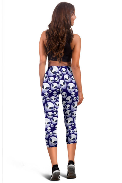 Alien Head Extraterrestrial Women Capris
