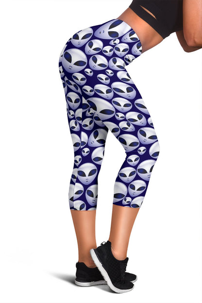Alien Head Extraterrestrial Women Capris