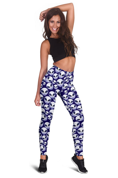 Alien Head Extraterrestrial Women Leggings