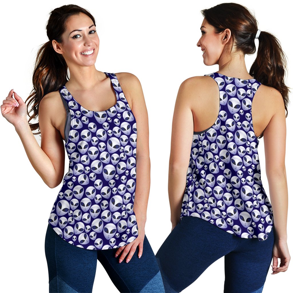Alien Head Extraterrestrial Women Racerback Tank Top