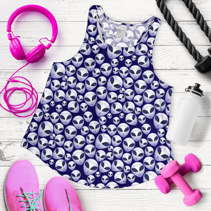 Alien Head Extraterrestrial Women Racerback Tank Top