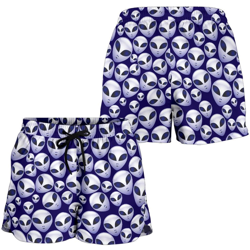 Alien Head Extraterrestrial Women Shorts-JTAMIGO.COM