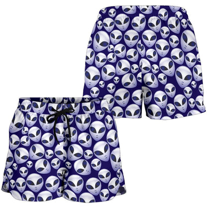 Alien Head Extraterrestrial Women Shorts-JTAMIGO.COM
