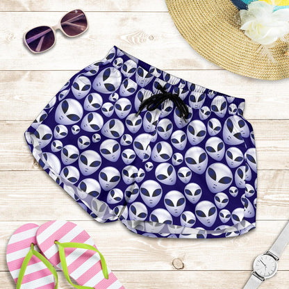 Alien Head Extraterrestrial Women Shorts-JTAMIGO.COM