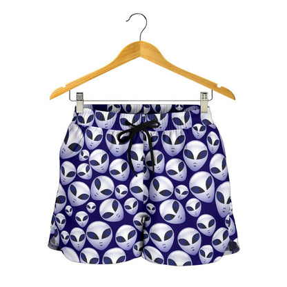 Alien Head Extraterrestrial Women Shorts-JTAMIGO.COM