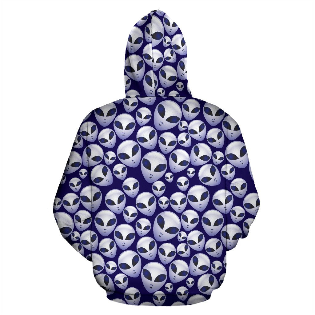 Alien Head Extraterrestrial Zip Up Hoodie