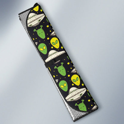Alien UFO Pattern Car Sun Shade For Windshield