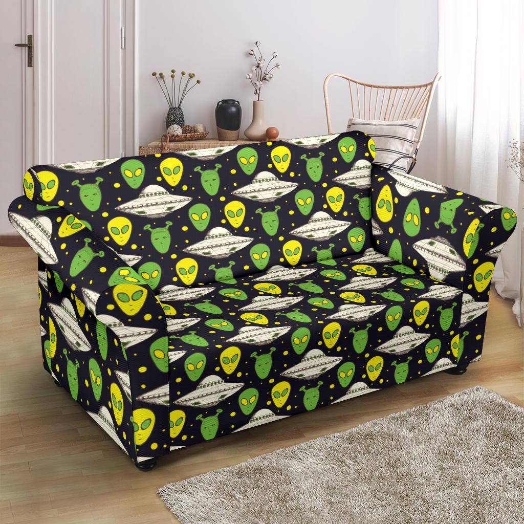 Alien UFO Pattern Loveseat Slipcover-JTAMIGO.COM