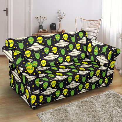 Alien UFO Pattern Loveseat Slipcover-JTAMIGO.COM