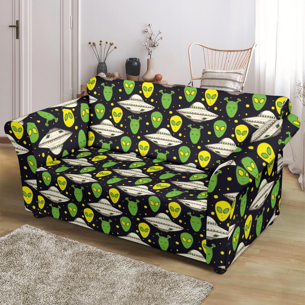 Alien UFO Pattern Loveseat Slipcover-JTAMIGO.COM
