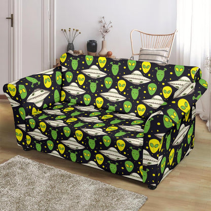 Alien UFO Pattern Loveseat Slipcover-JTAMIGO.COM