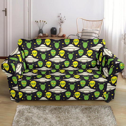 Alien UFO Pattern Loveseat Slipcover-JTAMIGO.COM