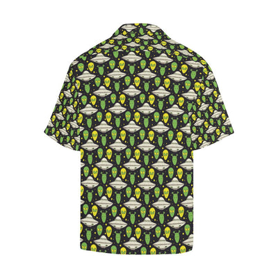 Alien UFO Pattern Men Aloha Hawaiian Shirt