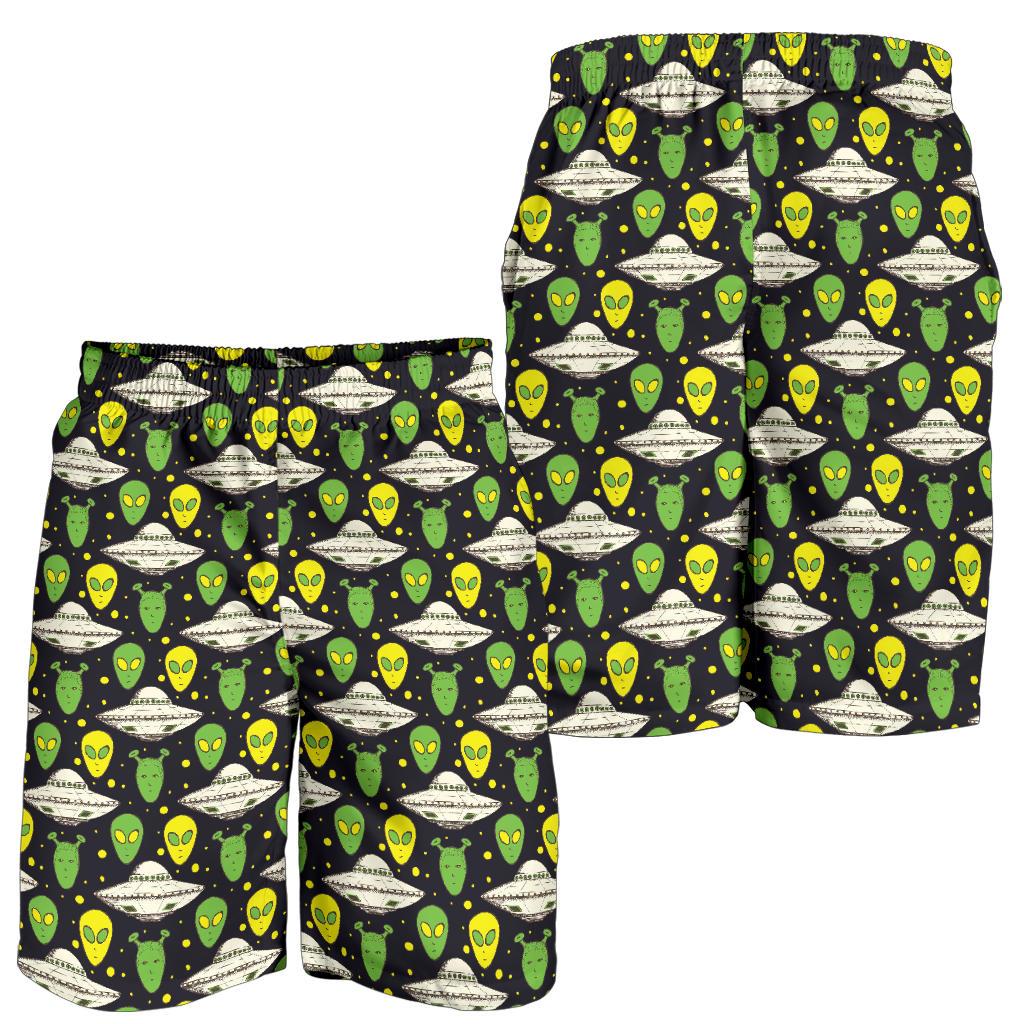 Alien UFO Pattern Mens Shorts-JTAMIGO.COM