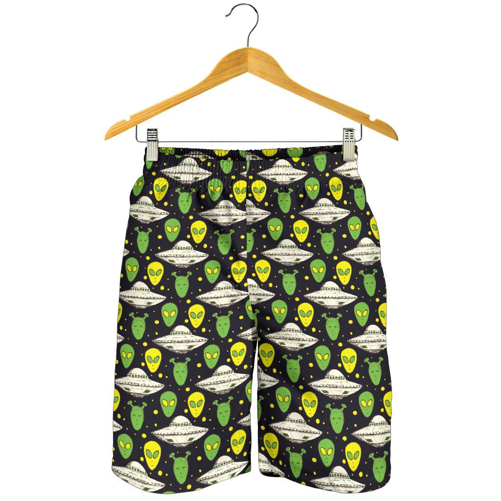 Alien UFO Pattern Mens Shorts-JTAMIGO.COM