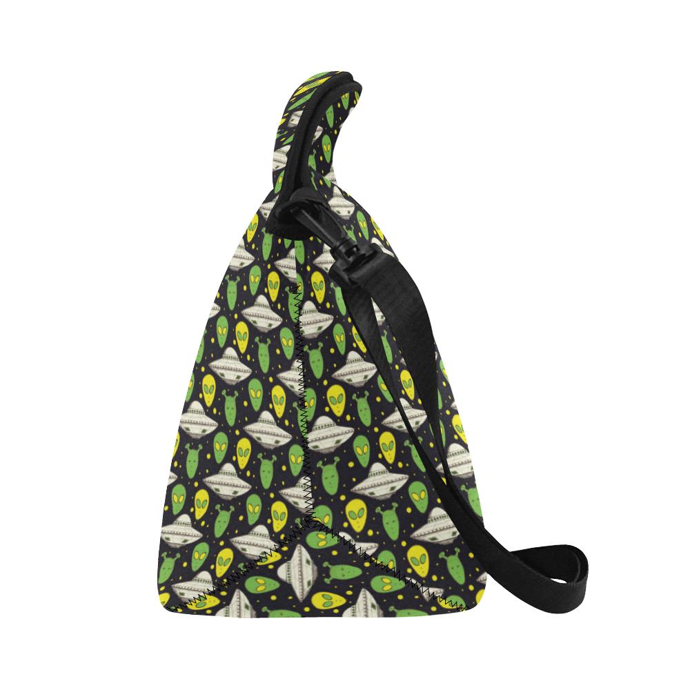 Alien UFO Pattern Neoprene Lunch Bag (Model 1669)(Large)-JTAMIGO.COM