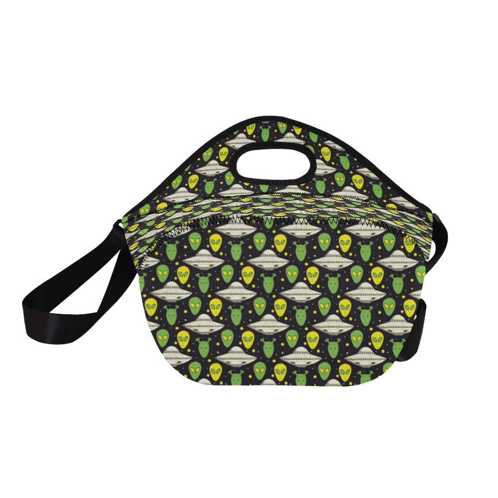 Alien UFO Pattern Neoprene Lunch Bag (Model 1669)(Large)-JTAMIGO.COM