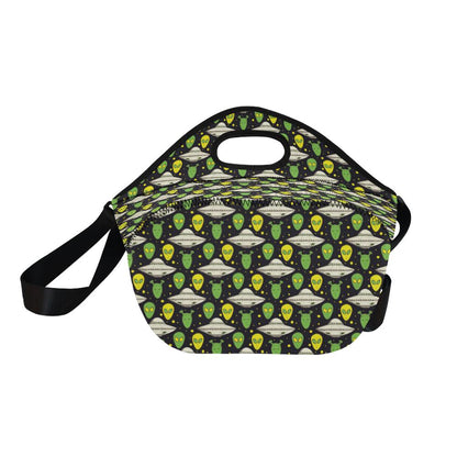 Alien UFO Pattern Neoprene Lunch Bag (Model 1669)(Large)-JTAMIGO.COM