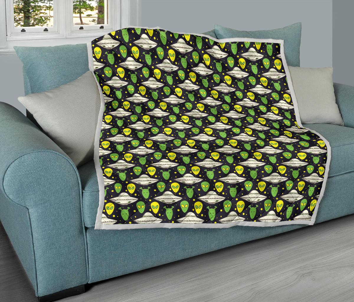 Alien UFO Pattern Premium Quilt-JTAMIGO.COM