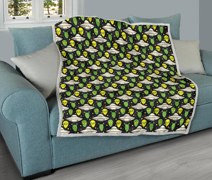 Alien UFO Pattern Premium Quilt-JTAMIGO.COM