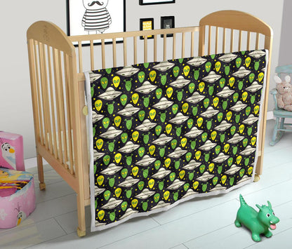 Alien UFO Pattern Premium Quilt-JTAMIGO.COM