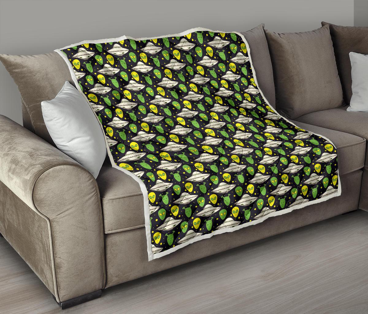 Alien UFO Pattern Premium Quilt-JTAMIGO.COM