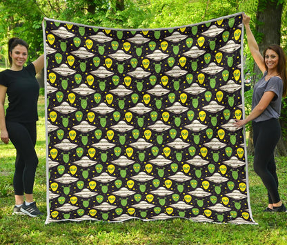 Alien UFO Pattern Premium Quilt-JTAMIGO.COM