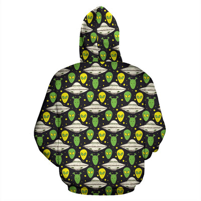 Alien UFO Pattern Pullover Hoodie