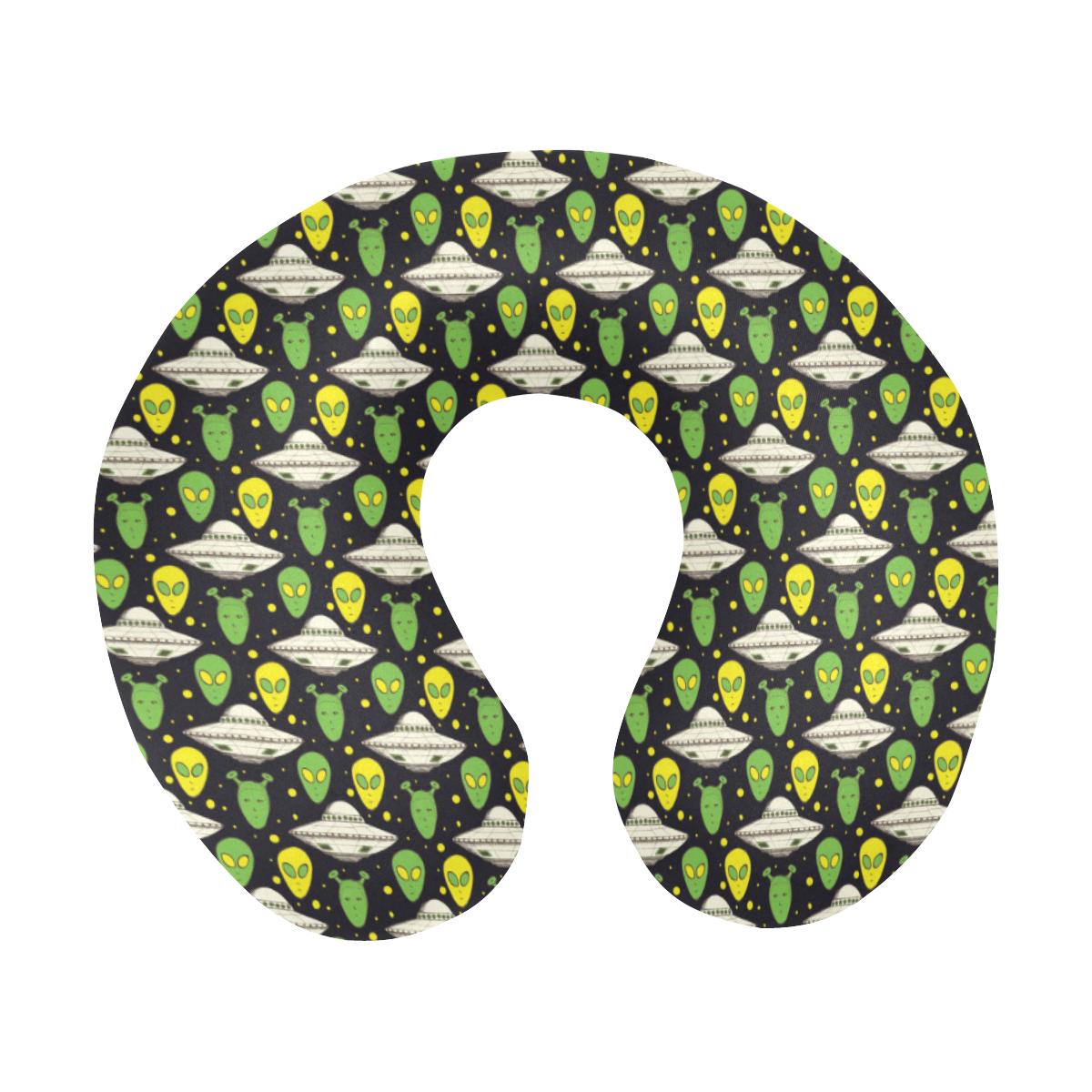 Alien UFO Pattern U-Shaped Travel Neck Pillow-JTAMIGO.COM