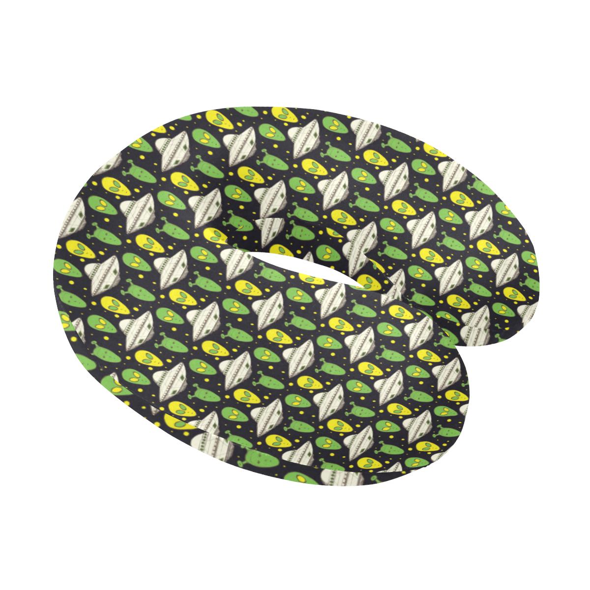 Alien UFO Pattern U-Shaped Travel Neck Pillow-JTAMIGO.COM
