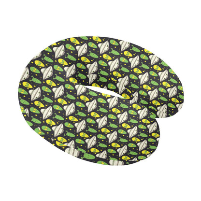 Alien UFO Pattern U-Shaped Travel Neck Pillow-JTAMIGO.COM