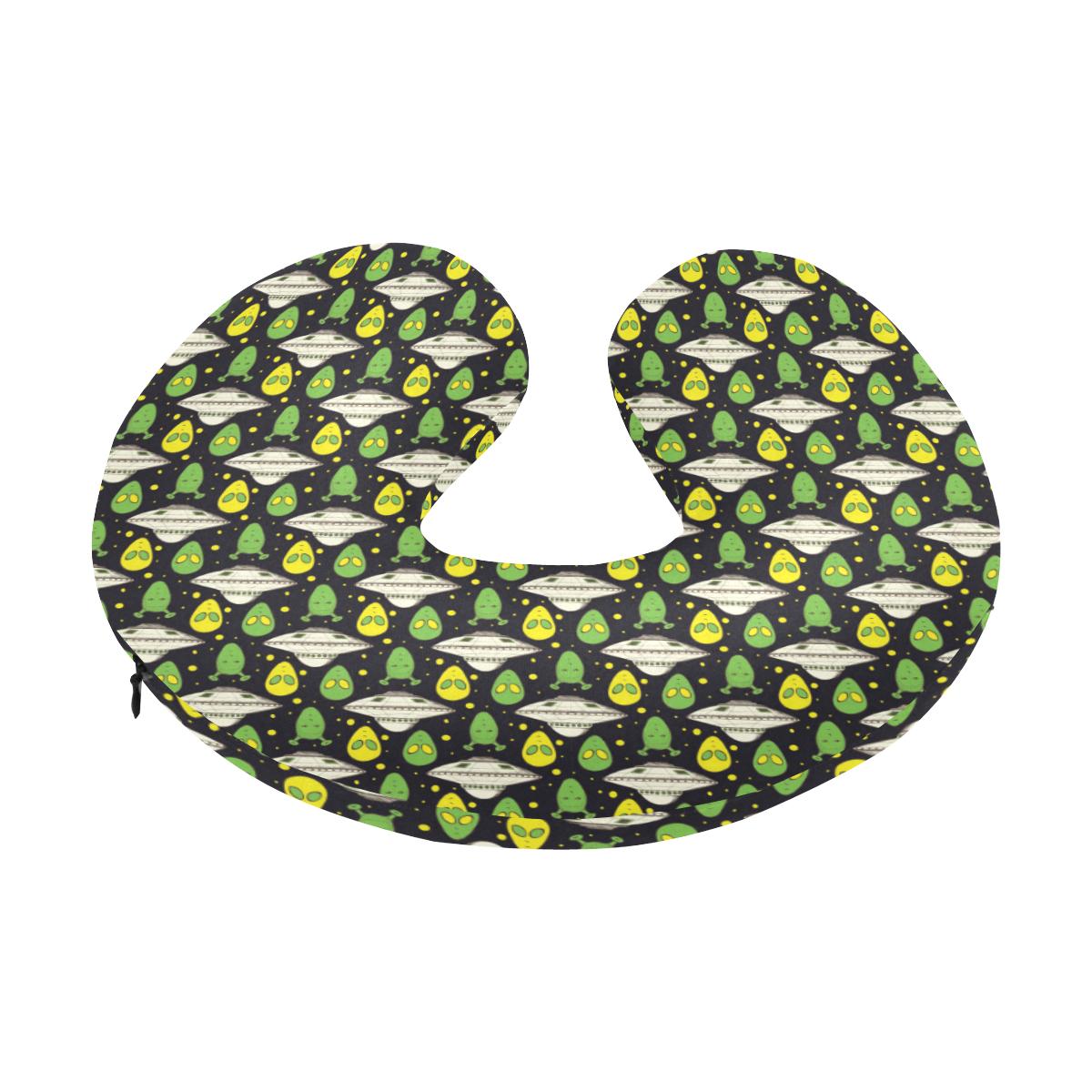 Alien UFO Pattern U-Shaped Travel Neck Pillow-JTAMIGO.COM