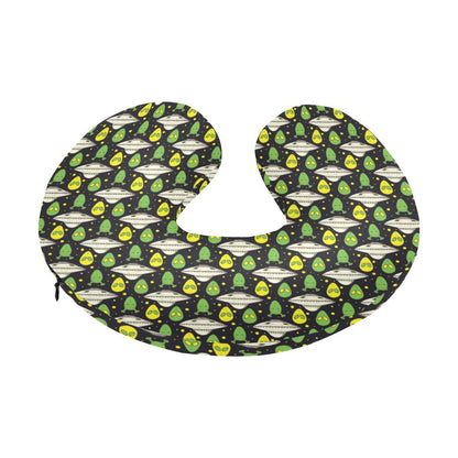 Alien UFO Pattern U-Shaped Travel Neck Pillow-JTAMIGO.COM