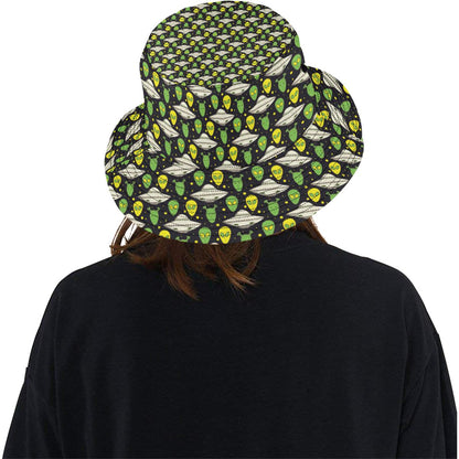 Alien UFO Pattern Unisex Bucket Hat