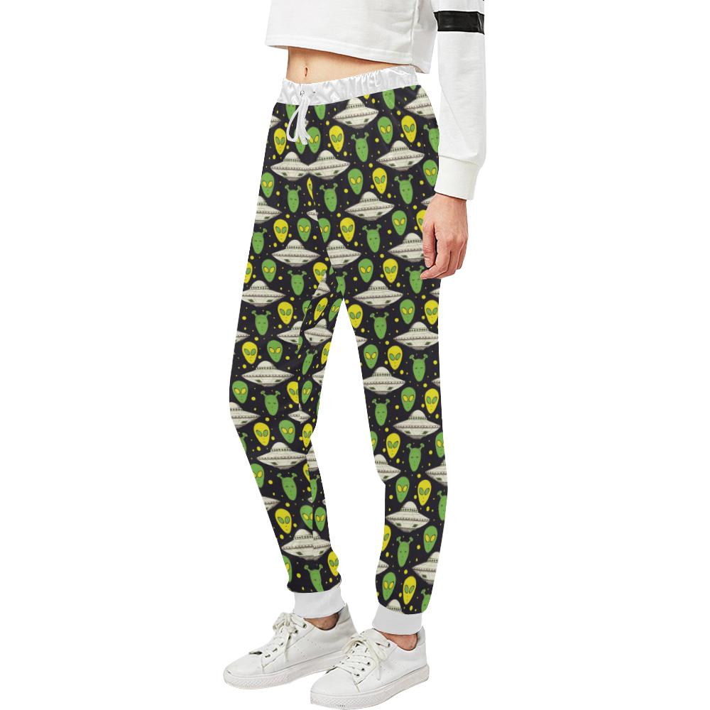 Alien UFO Pattern Unisex Casual Sweatpants (Model L11)-JTAMIGO.COM