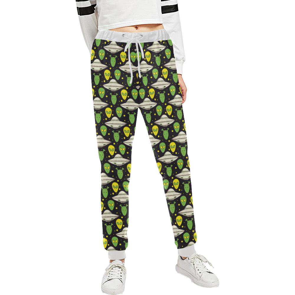 Alien UFO Pattern Unisex Casual Sweatpants (Model L11)-JTAMIGO.COM