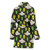 Alien UFO Pattern Women Bath Robe-JTAMIGO.COM