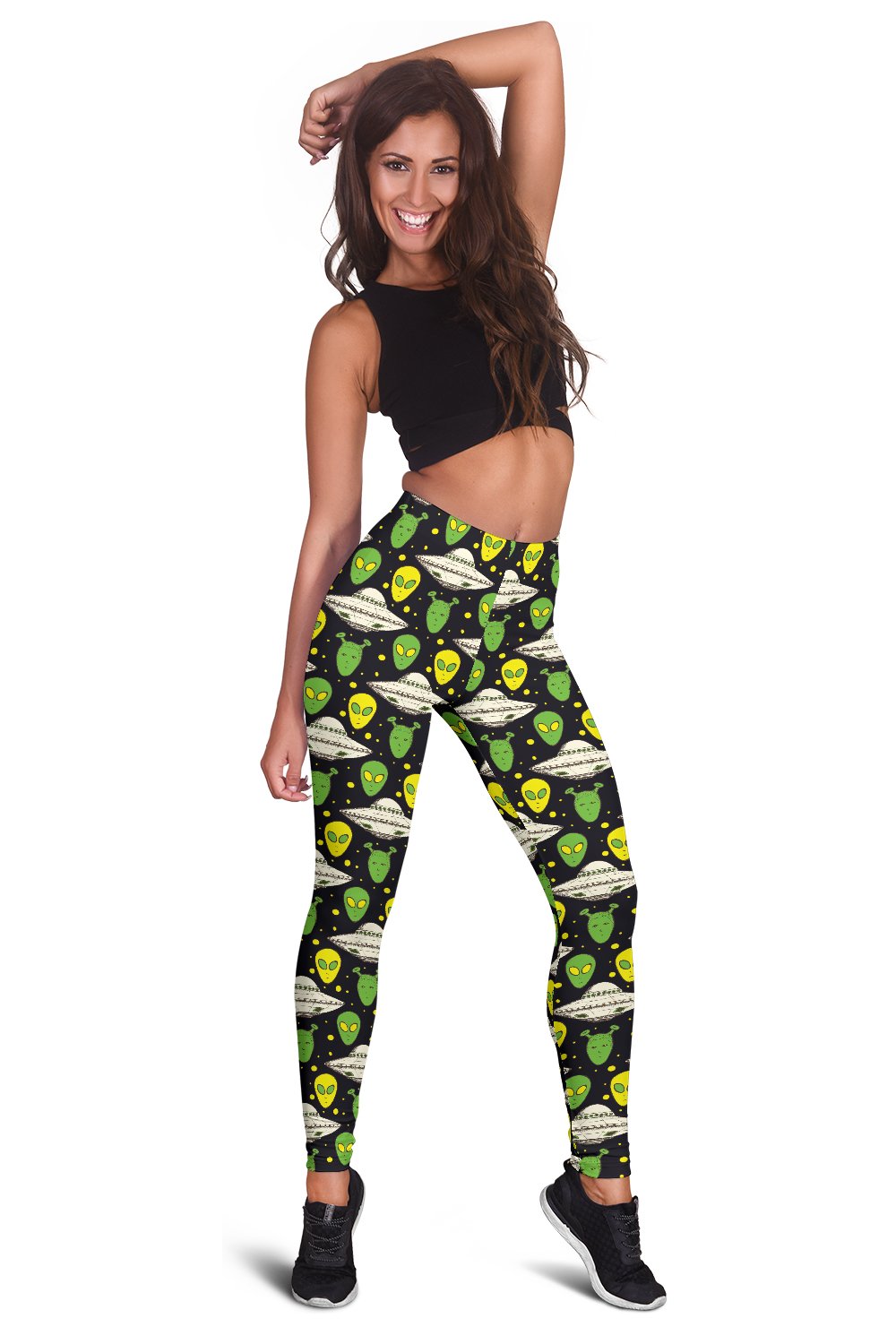 Alien UFO Pattern Women Leggings