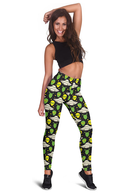 Alien UFO Pattern Women Leggings