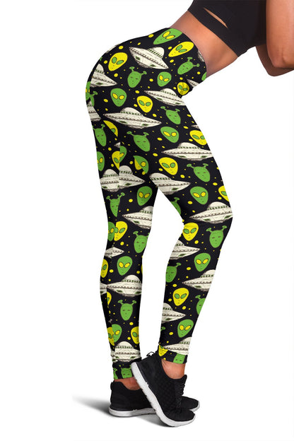 Alien UFO Pattern Women Leggings