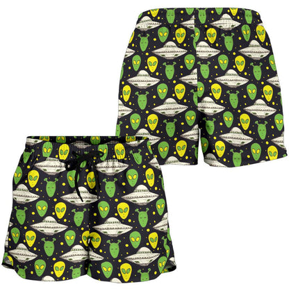 Alien UFO Pattern Women Shorts-JTAMIGO.COM