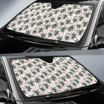 Aloha Beach Pattern Design Themed Print Car Sun Shade For Windshield