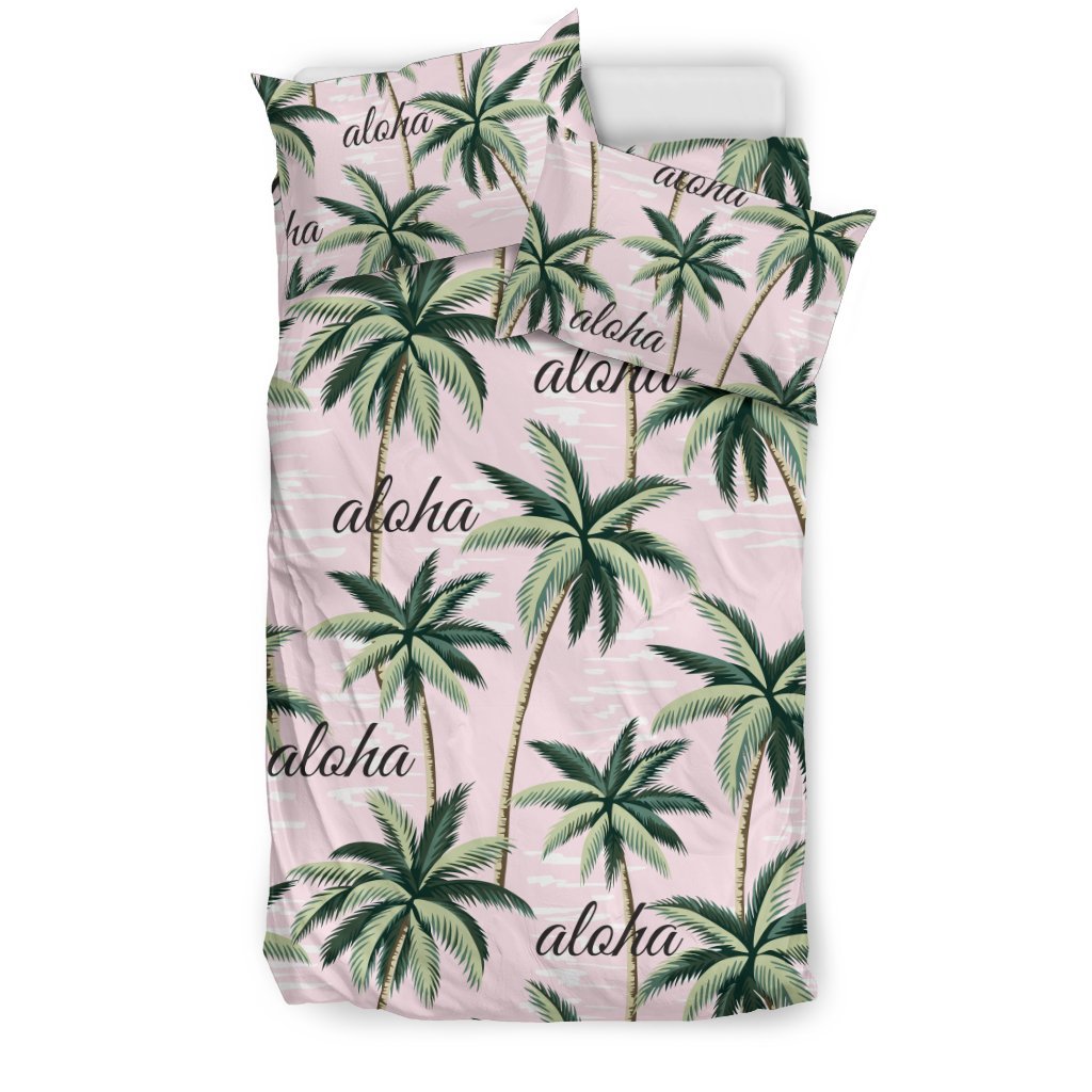 Aloha Beach Pattern Design Themed Print Duvet Cover Bedding Set