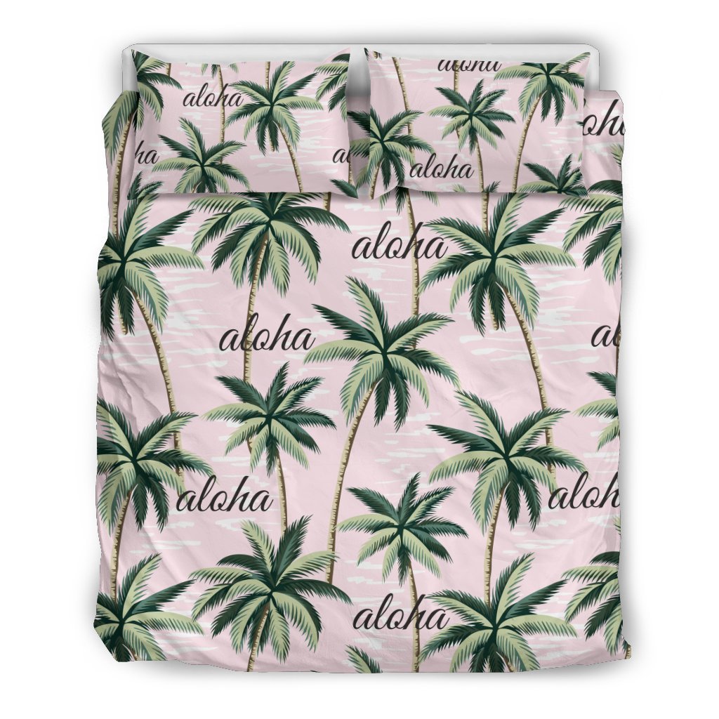 Aloha Beach Pattern Design Themed Print Duvet Cover Bedding Set