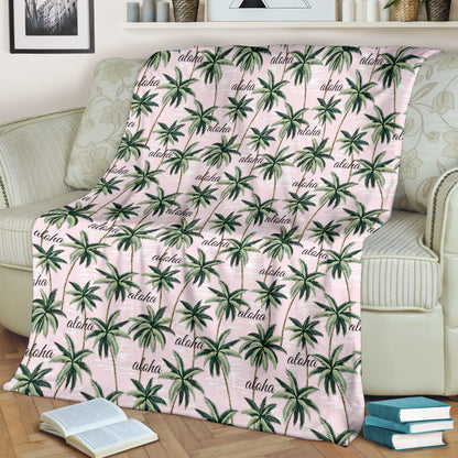 Aloha Beach Pattern Design Themed Print Fleece Blanket