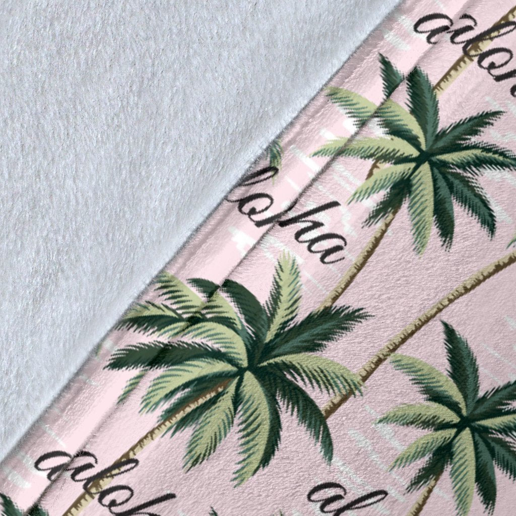 Aloha Beach Pattern Design Themed Print Fleece Blanket