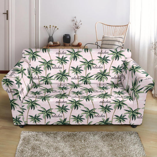 Aloha Beach Pattern Design Themed Print Loveseat Slipcover-JTAMIGO.COM